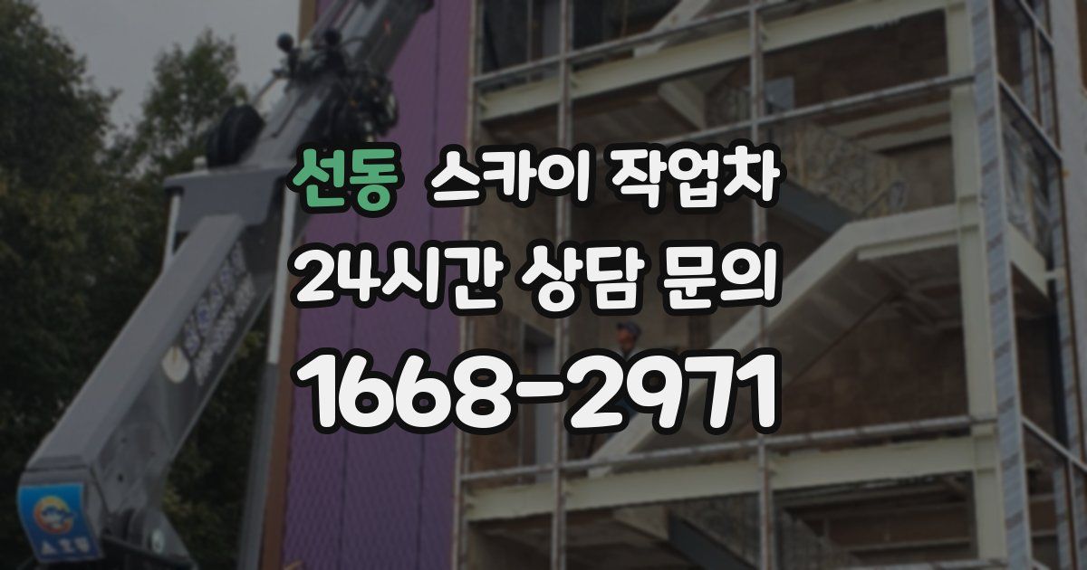 선동 스카이 작업차