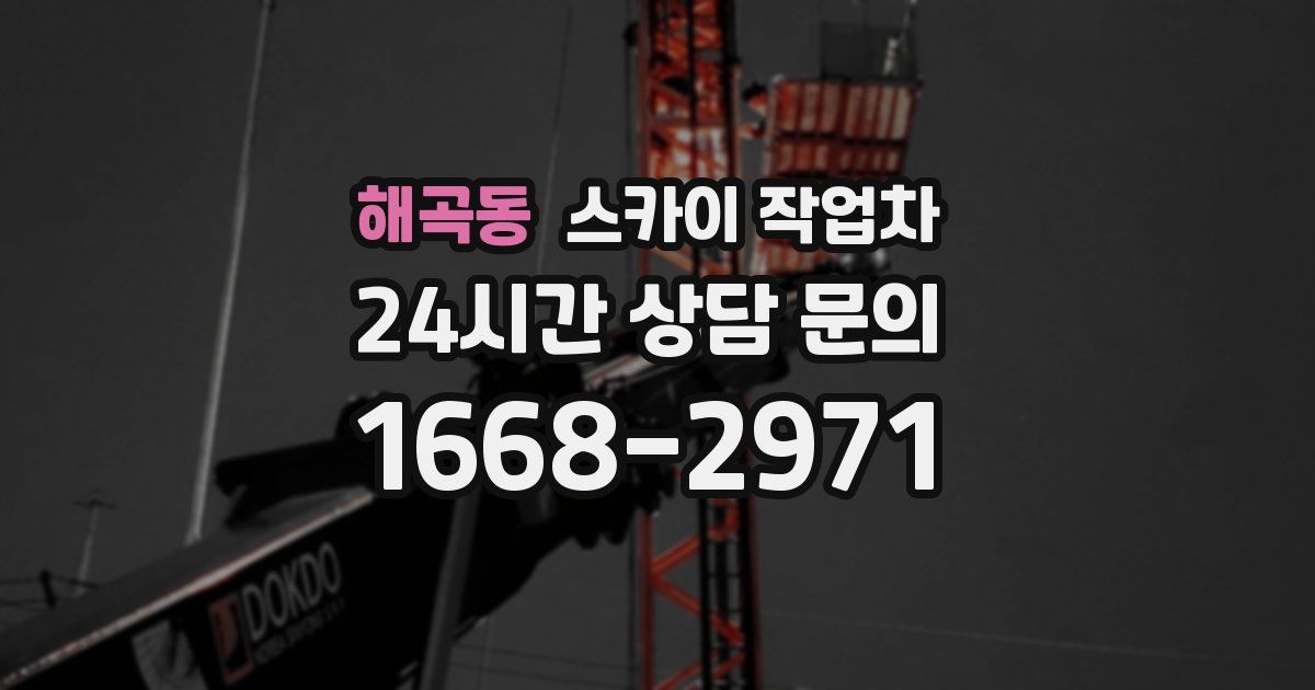 해곡동 스카이 작업차