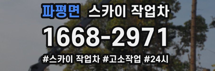 파평면 스카이 작업차