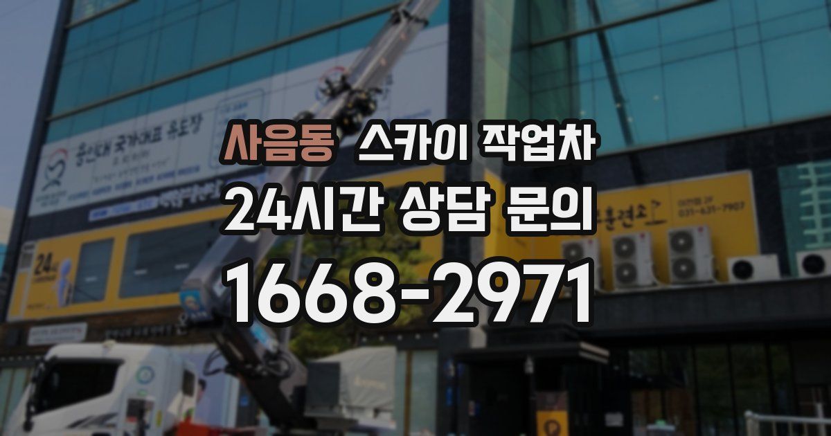 사음동 스카이 작업차