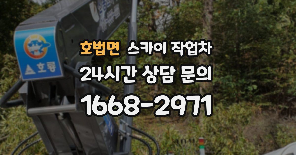 호법면 스카이 작업차