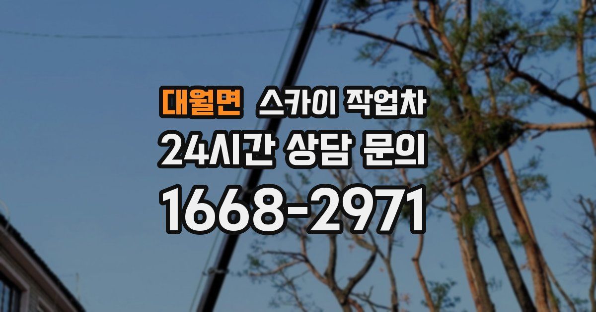 대월면 스카이 작업차