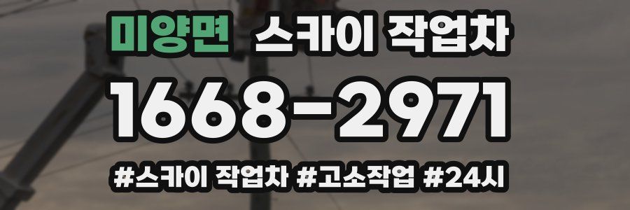 미양면 스카이 작업차