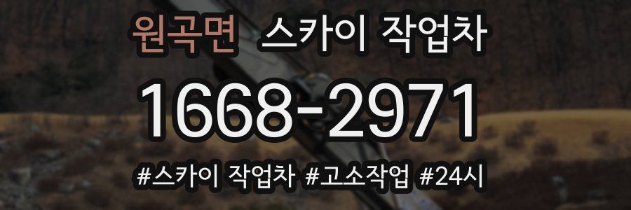 원곡면 스카이 작업차