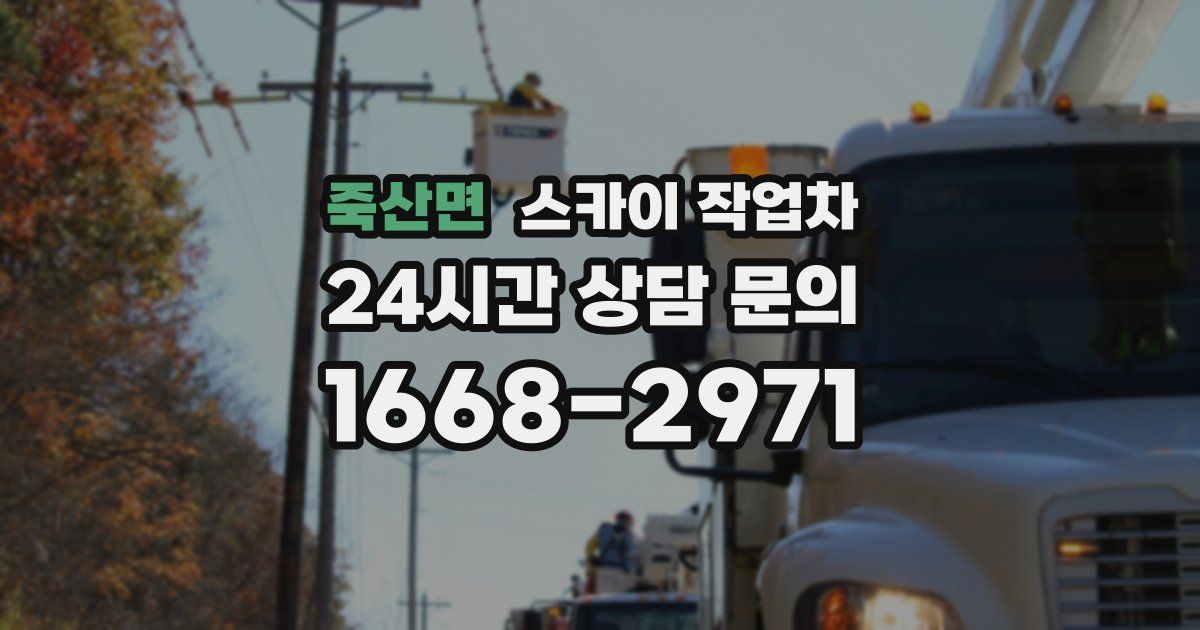 죽산면 스카이 작업차