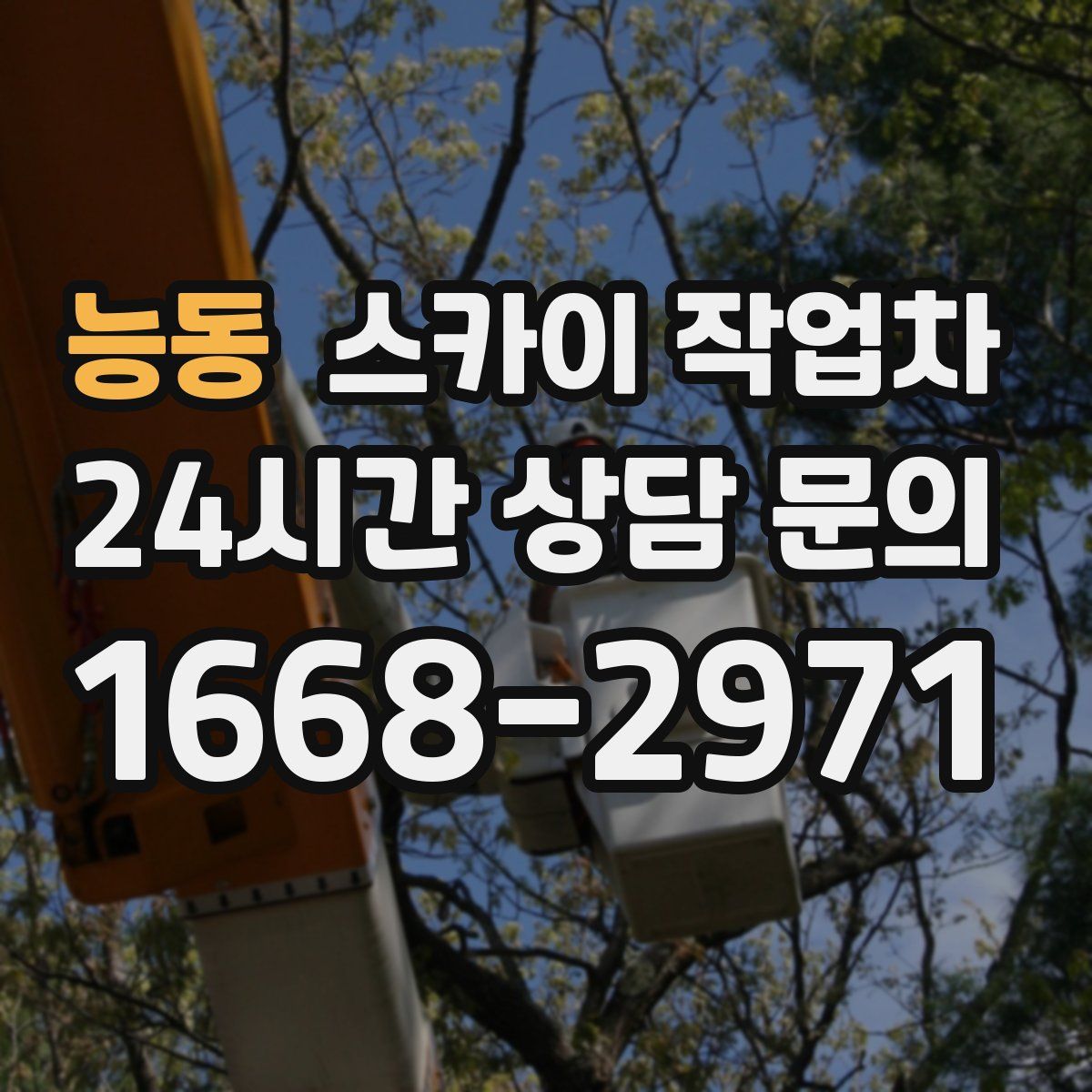 능동 스카이 작업차