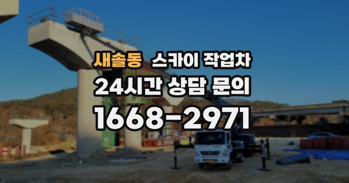 새솔동 스카이 작업차