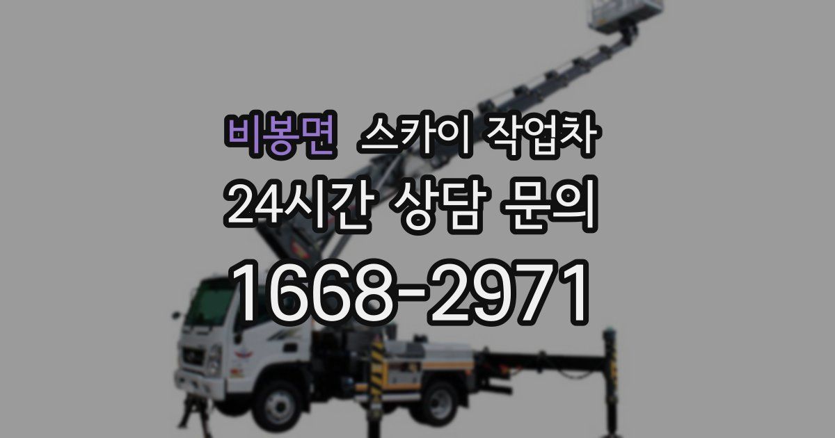 비봉면 스카이 작업차