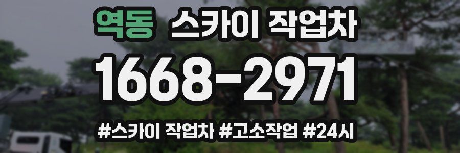 역동 스카이 작업차