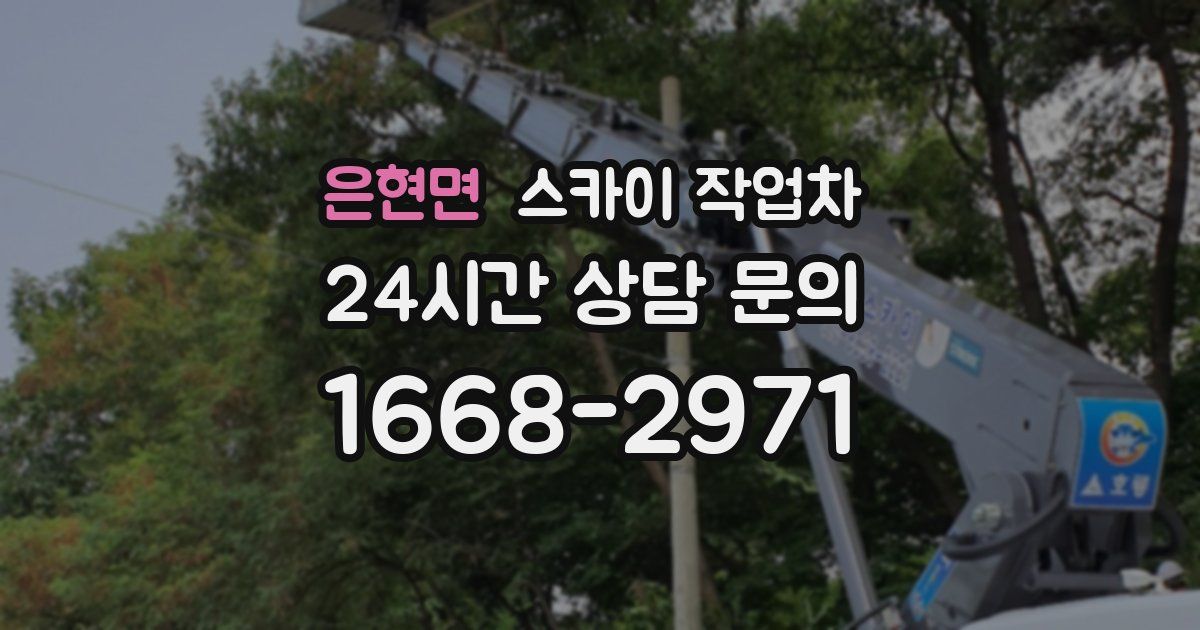 은현면 스카이 작업차