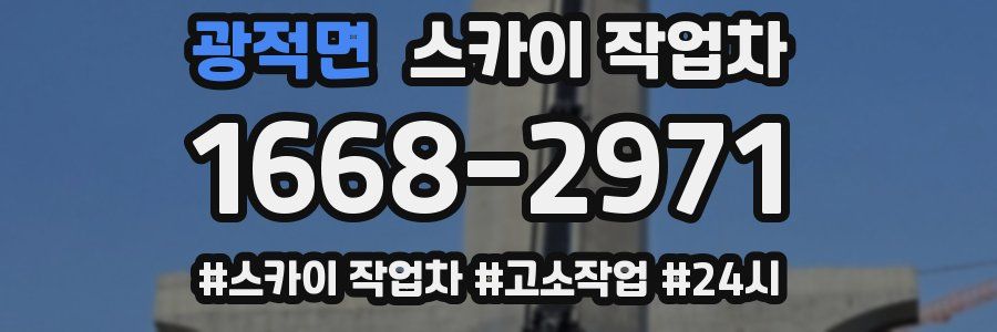 광적면 스카이 작업차