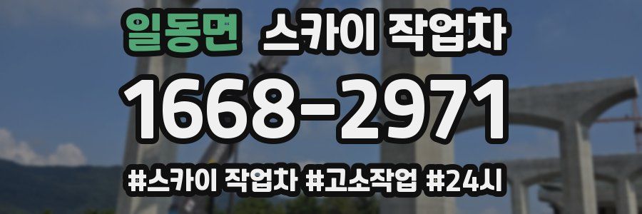 일동면 스카이 작업차