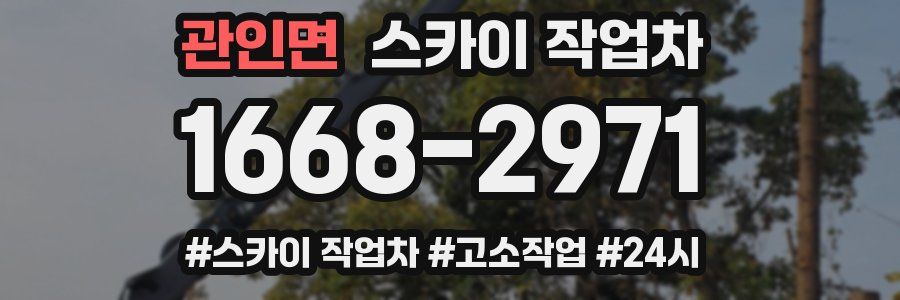 관인면 스카이 작업차