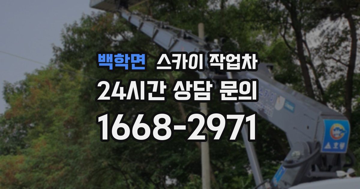 백학면 스카이 작업차