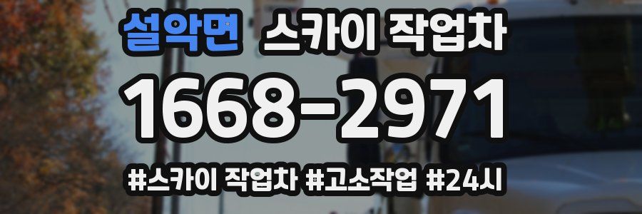 설악면 스카이 작업차