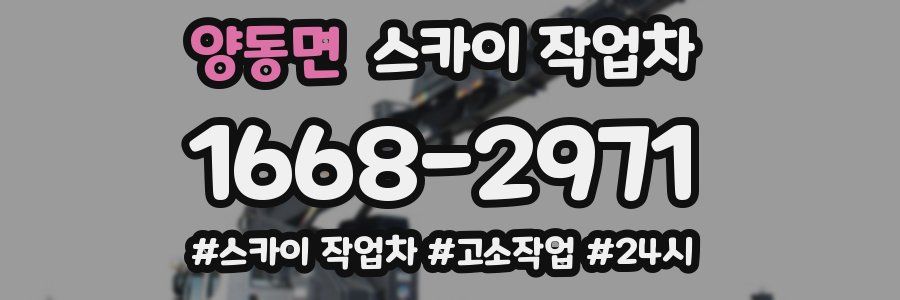 양동면 스카이 작업차