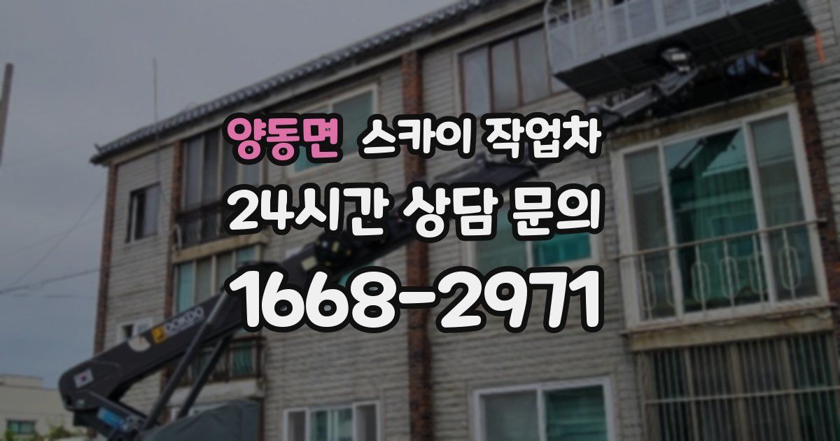 양동면 스카이 작업차