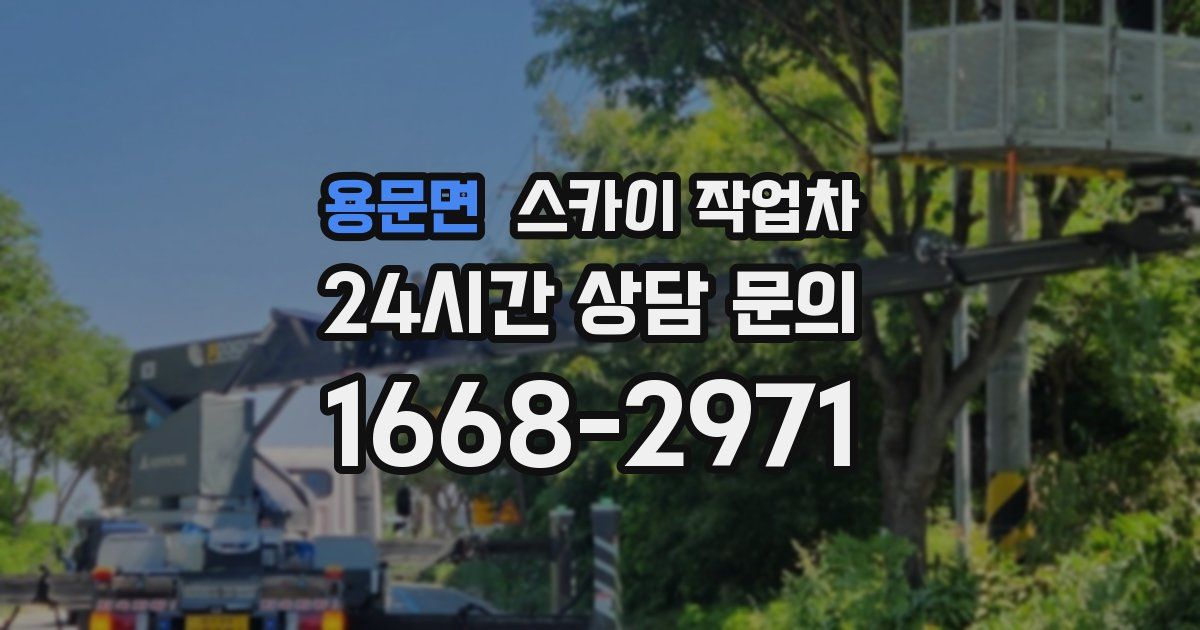 용문면 스카이 작업차