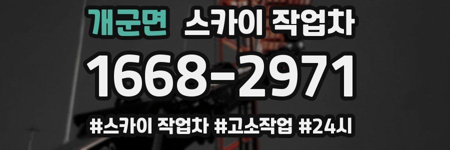 개군면 스카이 작업차