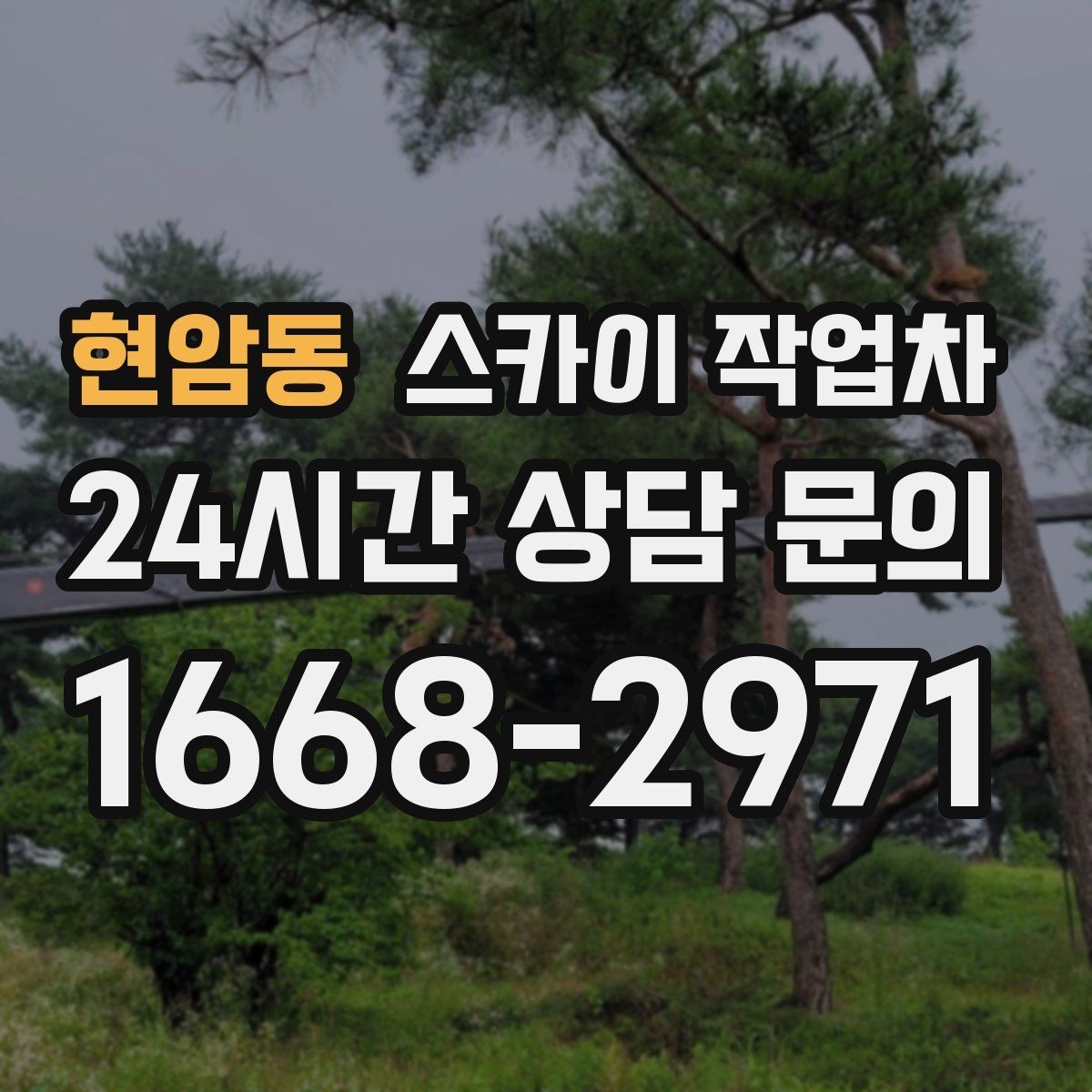 현암동 스카이 작업차 빗물받이 주변 청소로 막힘 예방