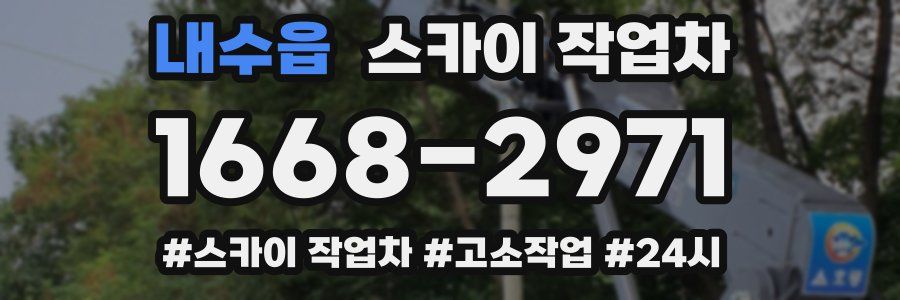 내수읍 스카이 작업차