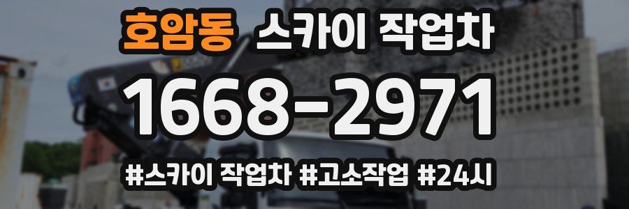 호암동 스카이 작업차
