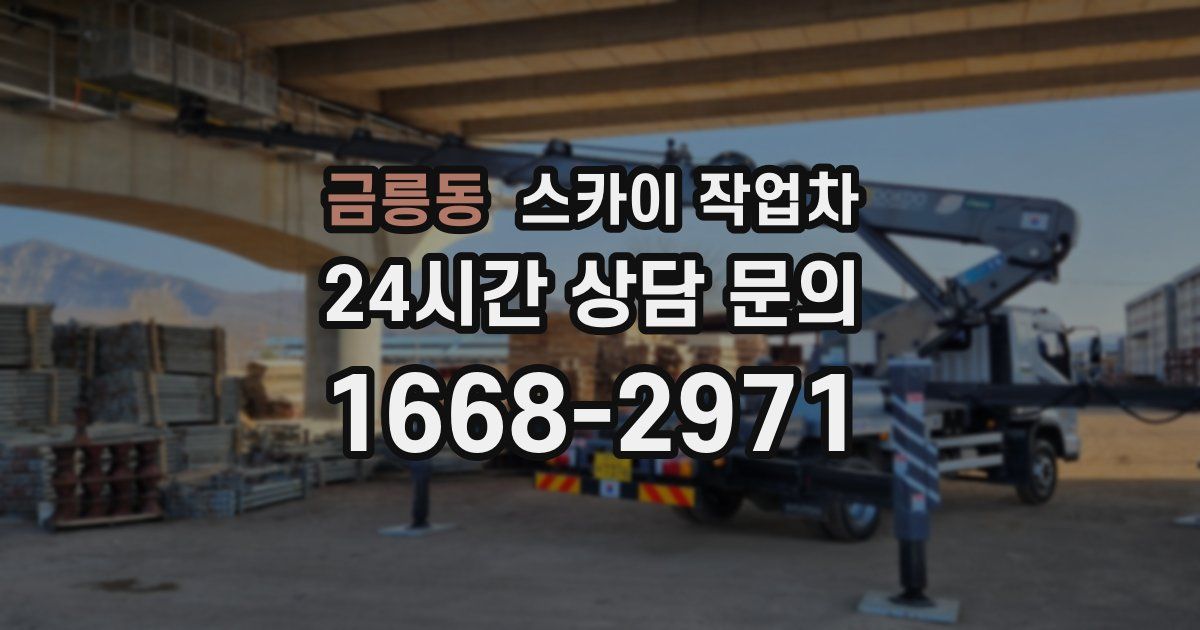 금릉동 스카이 작업차