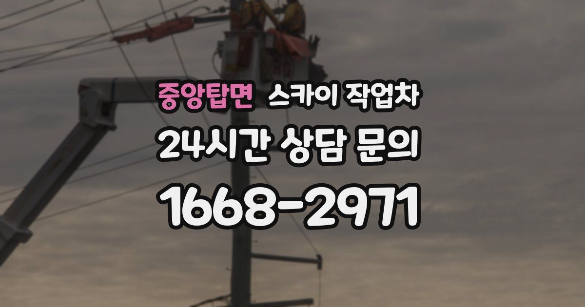 중앙탑면 스카이 작업차