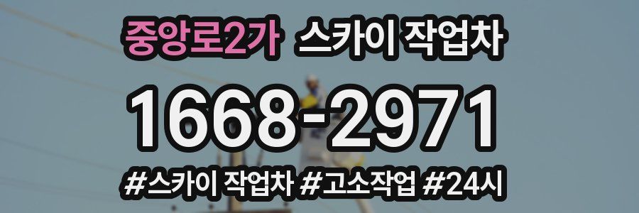 중앙로2가 스카이 작업차