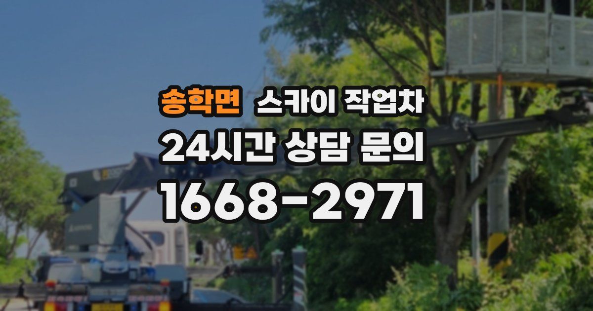 송학면 스카이 작업차