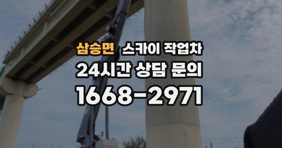 삼승면 스카이 작업차