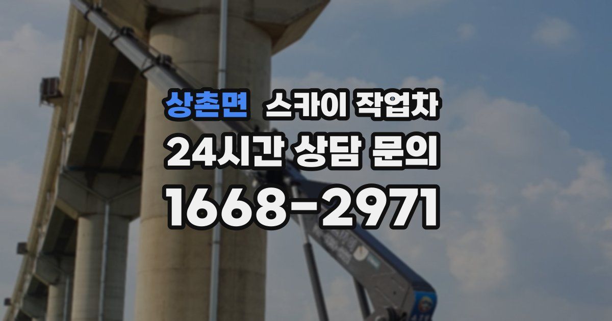 상촌면 스카이 작업차