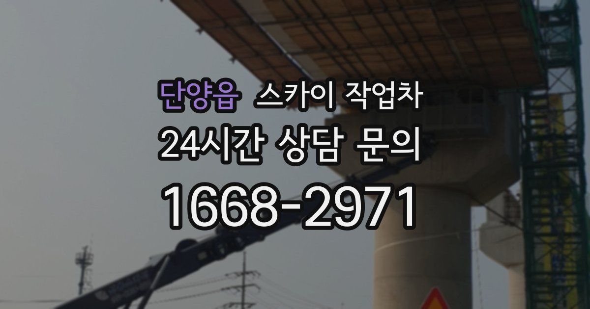 단양읍 스카이 작업차