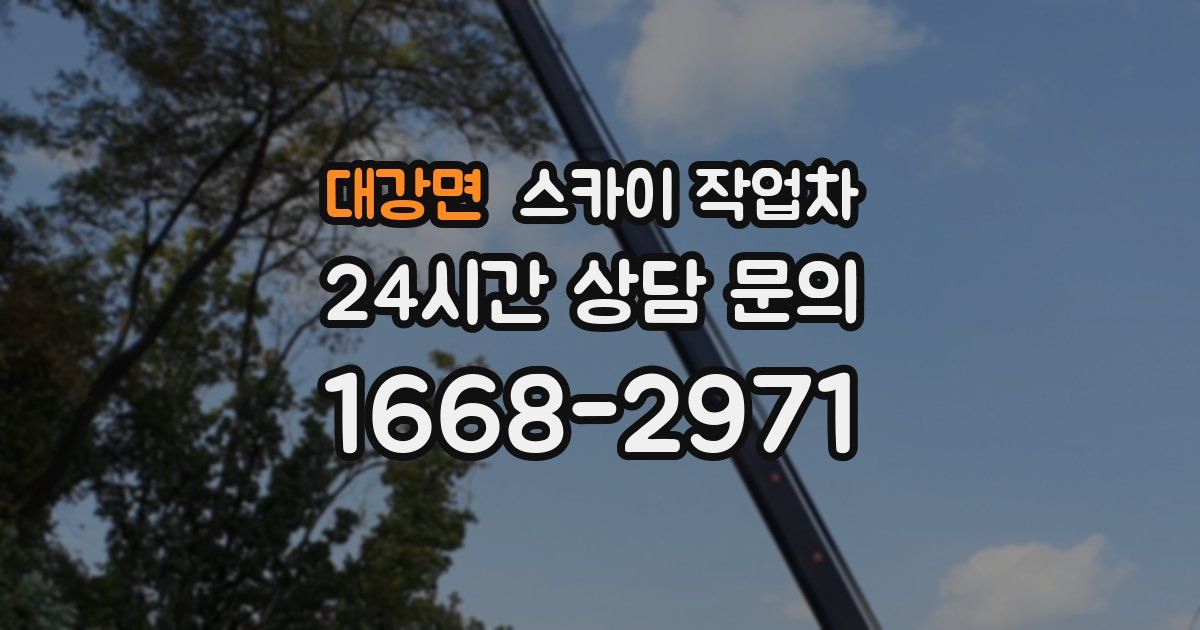 대강면 스카이 작업차