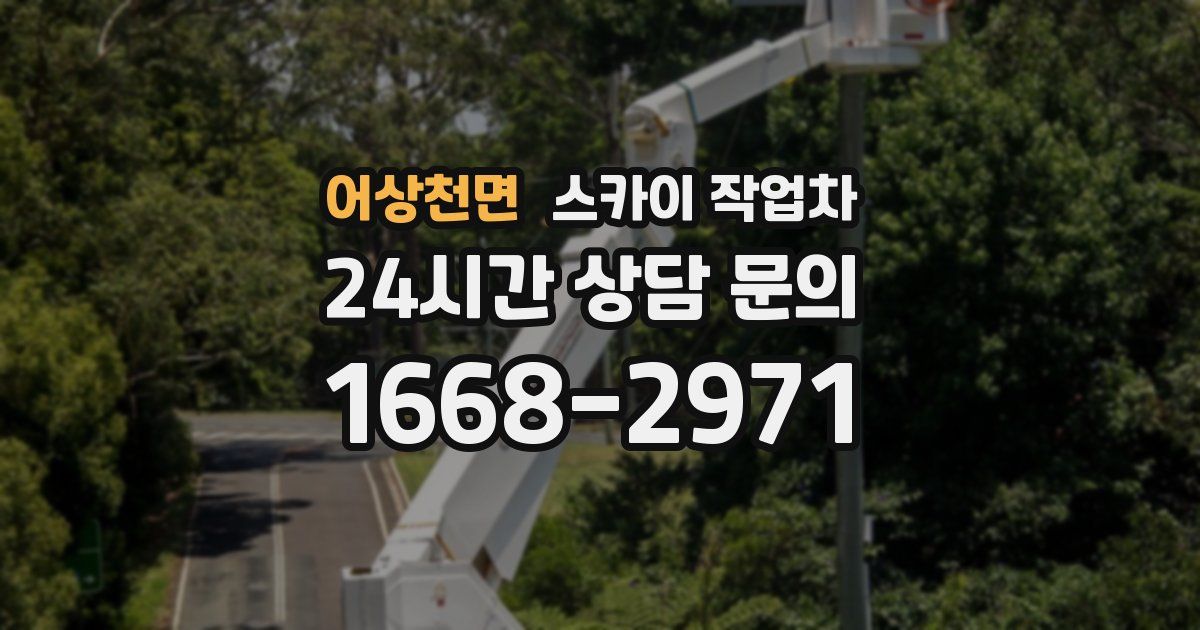 어상천면 스카이 작업차