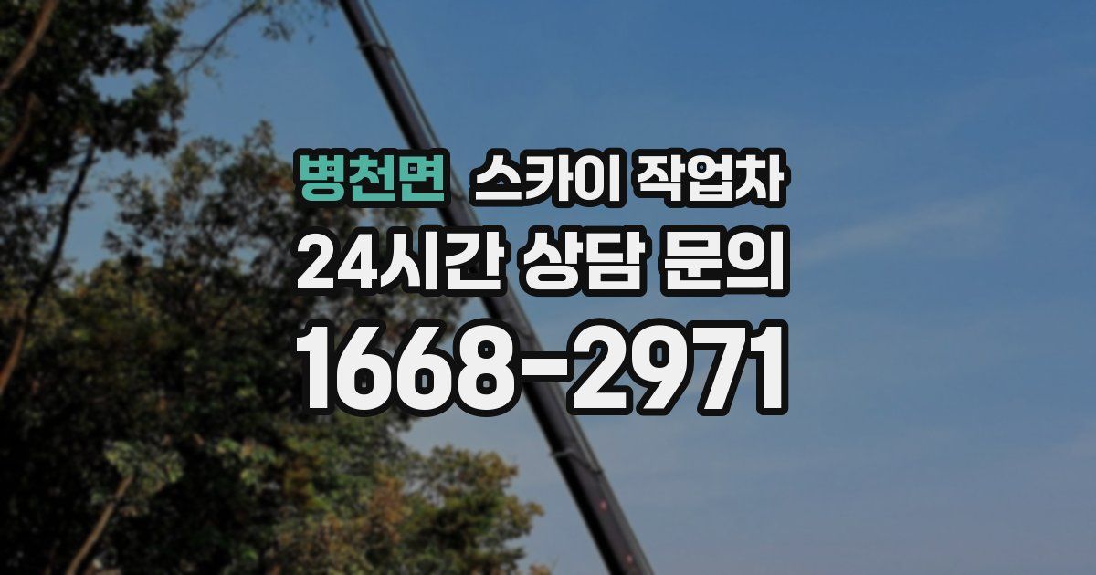 병천면 스카이 작업차