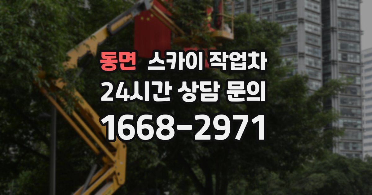동면 스카이 작업차