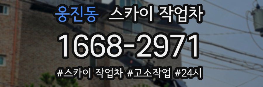 웅진동 스카이 작업차