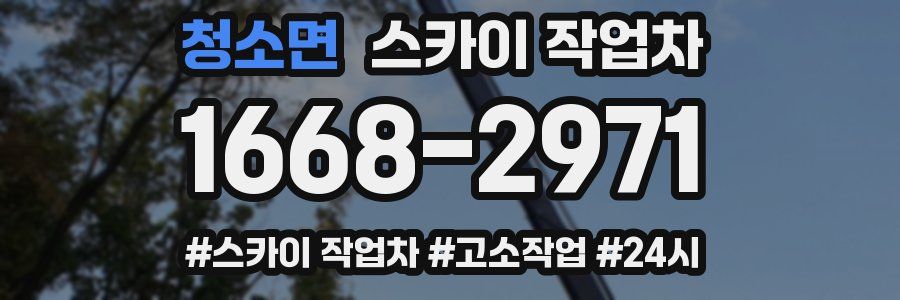 청소면 스카이 작업차