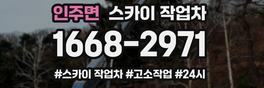 인주면 스카이 작업차