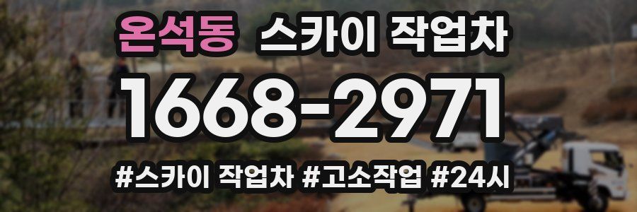온석동 스카이 작업차