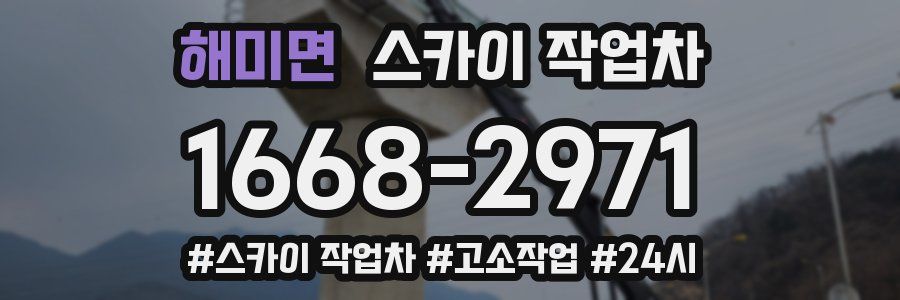 해미면 스카이 작업차