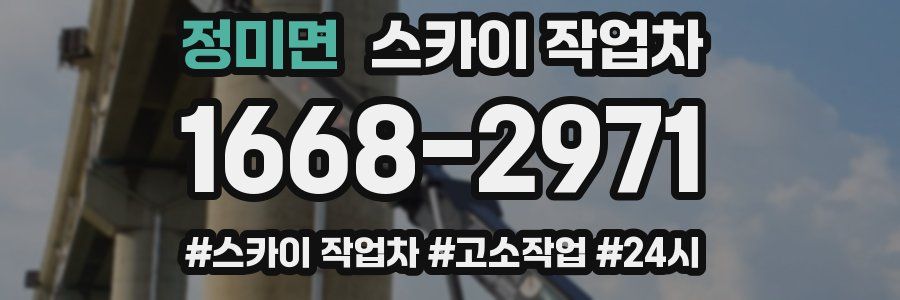 정미면 스카이 작업차