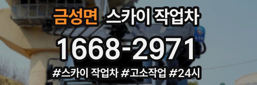 금성면 스카이 작업차