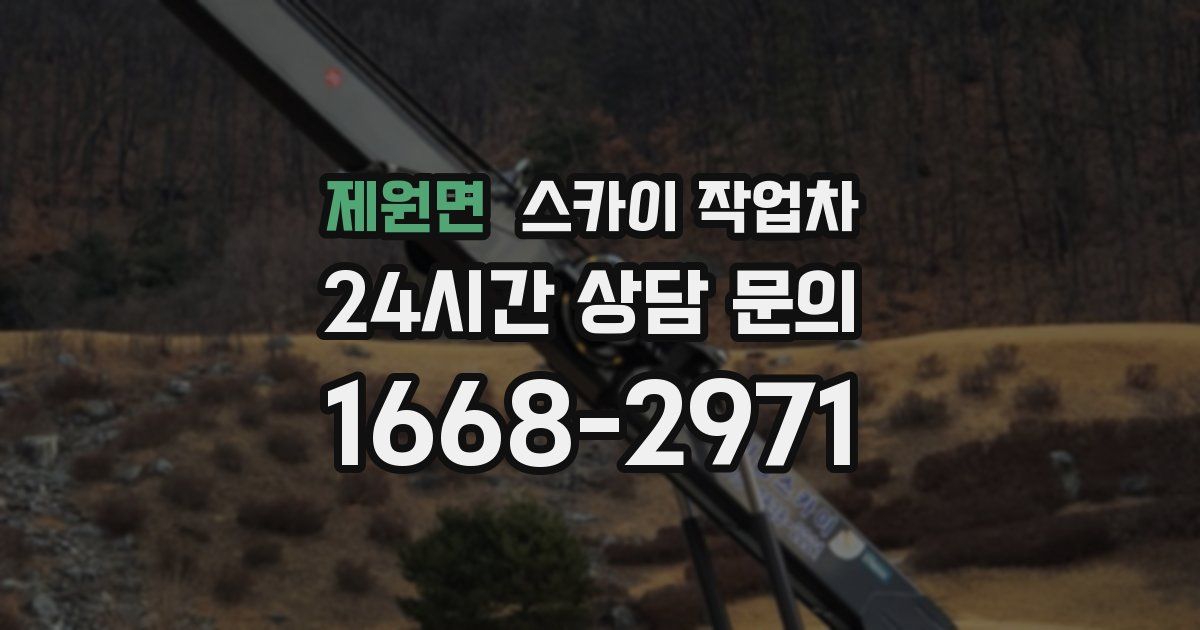 제원면 스카이 작업차