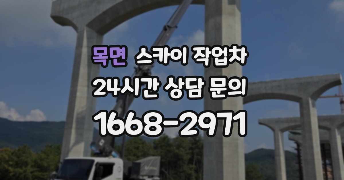 목면 스카이 작업차