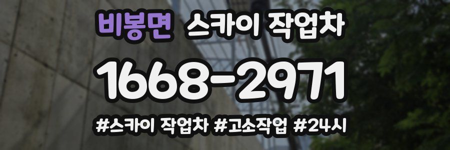 비봉면 스카이 작업차