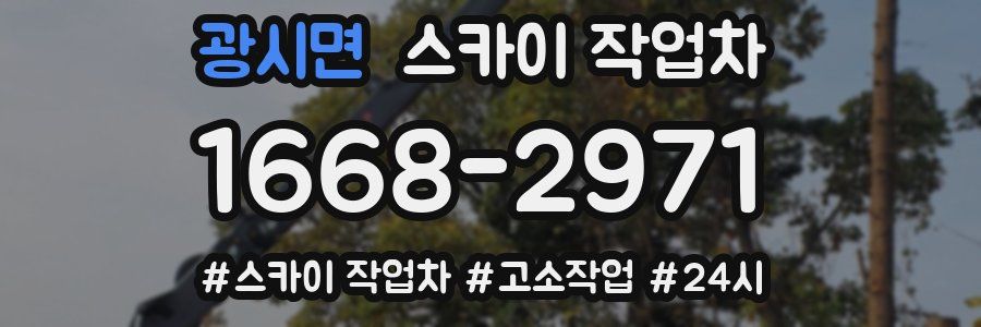 광시면 스카이 작업차