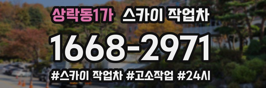 상락동1가 스카이 작업차