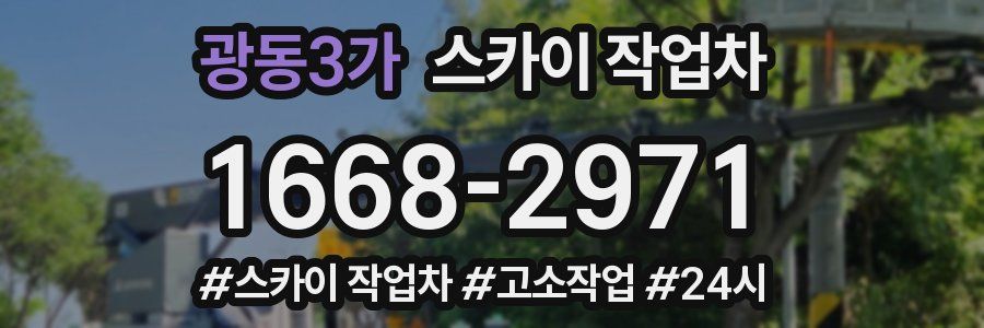 광동3가 스카이 작업차